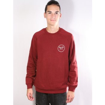 Brixton Wheeler Crew Fleece burgundy/white