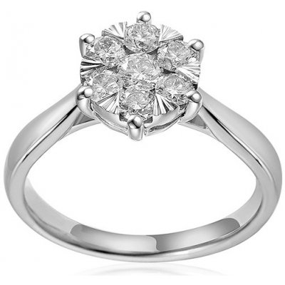 iZlato Forever Briliantový zásnubní prsten z bílého zlata IZBR897A – Zboží Mobilmania