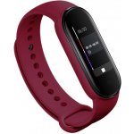 Xiaomi Mi Band 5/6 náhradní náramek Jednobarevný Červené víno MBS5-CERVIN – Zboží Mobilmania