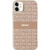 Pouzdro a kryt na mobilní telefon Apple DKNY Repeat Pattern Tonal Stripe kryt s MagSafe pro iPhone 11 - růžový 57983120066