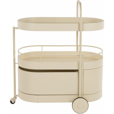 Zuiver Béžový kovový servírovací vozík Wim 85 x 53 cm – Zboží Dáma