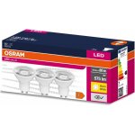Osram 3PAK LED žárovka LED GU10 6,9W = 80W 575lm 2700K Teplá bílá 60° VALUE OSRVALU7519 – Hledejceny.cz