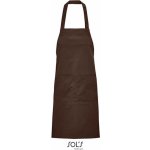 Sol's Dlouvá zástěra z organické bavlny Gamma s laclem s velkou přední kapsou Černá L03569 – Sleviste.cz