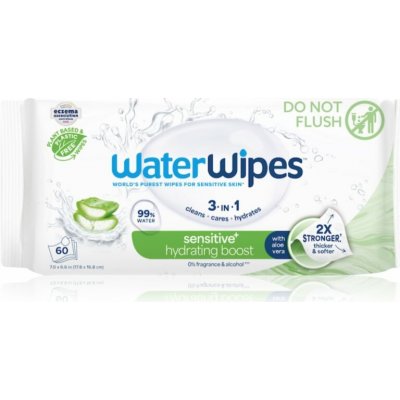 WATERWIPES Ubrousky vlhčené Hydrating clean with aloe vera 3in1 60 ks – Hledejceny.cz