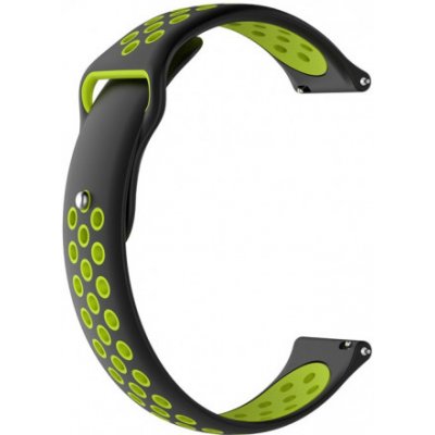 BStrap Silicone Sport řemínek na Xiaomi Amazfit GTS, black/green SXI001C0105 – Zbozi.Blesk.cz