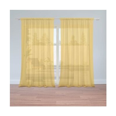 Sablio Záclony Žlutooranžová: 2ks 150x250cm – Hledejceny.cz