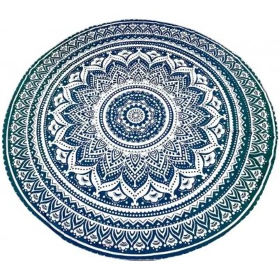 Miranda Kulatá plážová deka Mandala 06 zelená – Zbozi.Blesk.cz