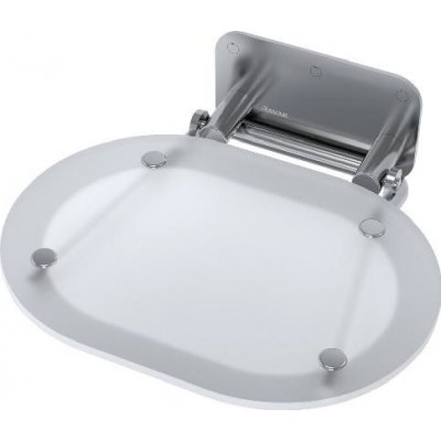 Ravak Ovo Chrome Sprchové sedátko 41 x 38 cm nerez/bílá B8F0000029 – Hledejceny.cz