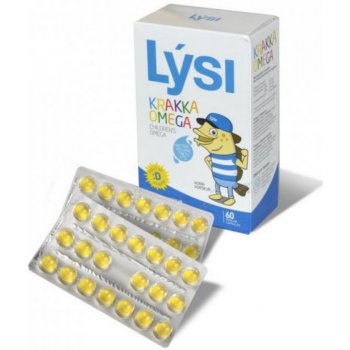 Lysi Omega 3 + D pro děti s ovocnou příchutí 60 kapslí