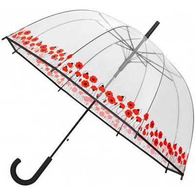 Vlčí máky 2 deštník dámský holový průhledný