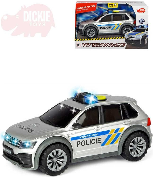 Recenze DICKIE Auto Policie VW Tiguan R-Line CZ česká verze na baterie  Světlo Zvuk - Heureka.cz