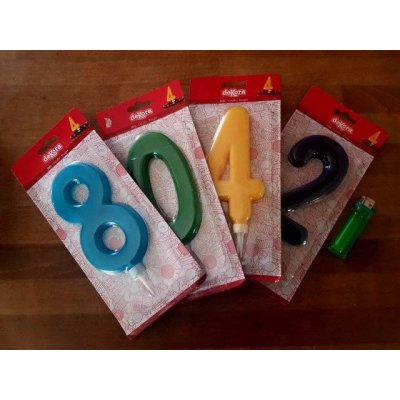 Dekora Svíčka na dort 15cm číslo 4 červená – Zbozi.Blesk.cz