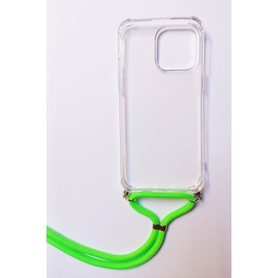 Pouzdro SES Průhledné silikonové ochranné se šňůrkou na krk Apple iPhone 14 Pro Max Barva šňůrky: 16. Tyrkysové