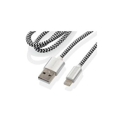 GoGEN LIGHTN100MM24T USB / lightning, opletený, zkumavka, 1m, stříbrný