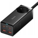 Pouzdro Baseus GaN3 Pro rychlonabíjecí stolní adaptér 2x USB-C + 2x USB-A + AC 100W 1.5m kabel černé