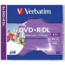 Verbatim DVD+R 8,5GB 8x, Double Layer, AZO, printable, jewel, 10ks (43665)