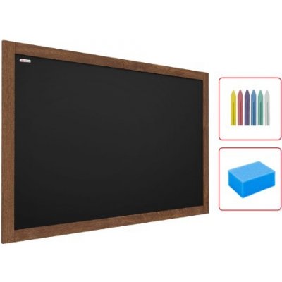 Allboards TB108_SET Tabule křídová v dřevěném rámu 100 x 80 cm – Zboží Mobilmania