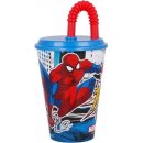 Marvel KELÍMEK S BRČKEM SPIDERMAN PLAST 430 ml