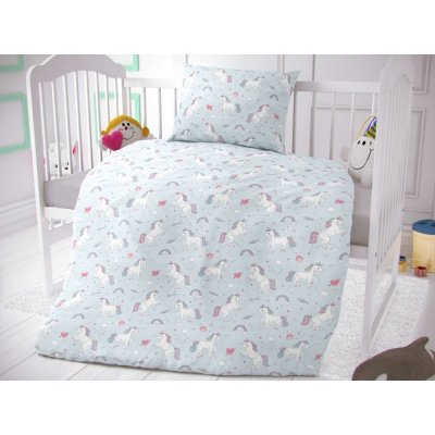 Kvalitex povlečení Unicorn šedý 95 x 135 cm 45 x 60 cm – Sleviste.cz
