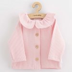 New Baby Kojenecký kabátek na knoflíky Luxury clothing Laura růžový