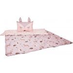 LIVARNO Hebká deka s dekorativním polštářem / 40x60 světle růžová 140x200 – Zboží Dáma