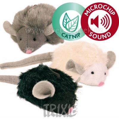 Trixie Myš se zvukem mikročip 6,5 cm – Zboží Mobilmania
