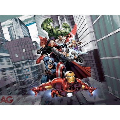 AG Design FTDXXL-2214 Dětská papírová fototapeta Avengers, rozměry 360 x 270 cm – Zboží Mobilmania