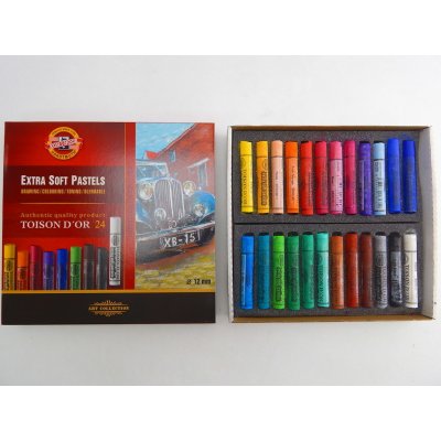 Koh-i-noor Pastely TOISON D'OR Extra Soft Pastels kulaté 24 ks – Zboží Mobilmania