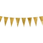 Vlaječková girlanda zlatá metalická 215 cm – Zboží Dáma