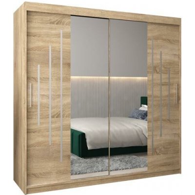 DobreSny se zrcadlem YORK1 200 x 200 cm Dub Sonoma – Sleviste.cz