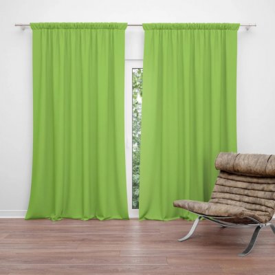 Sablio Závěs Jablečná zelená: 2ks 140x250cm – Hledejceny.cz