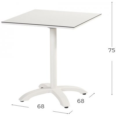 Hartman Sophie bistro stůl s HPL deskou Royal White