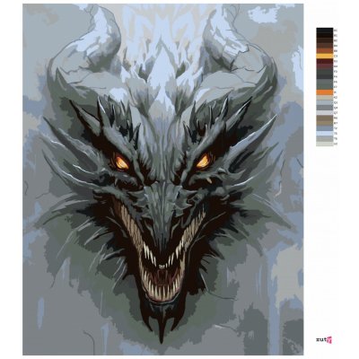 Zuty Malování podle čísel HLAVA DRAKA – Zboží Mobilmania