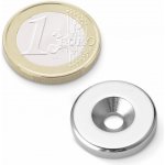 Neodymový kruhový magnet Ø 20/9.5-4,5 mm, v. 4 mm, M4, síla 6,2 kg – Zboží Dáma