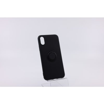 Pouzdro Bomba Měkký silikonový obal s kroužkem pro iPhone - černý iPhone XS, X P006_IPHONE_XS-_X_BLACK