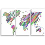 Sablio Obraz - 3-dílný Barevné světadíly - 120x80 cm – Hledejceny.cz