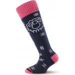 Lasting SJW dětské lyžařské podkolenky černo růžové – Zboží Dáma