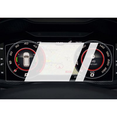 BIXUAN Tvrzené sklo pro virtual cockpit Škoda Kodiaq, Kamiq, Superb, Karoq 2019-2023