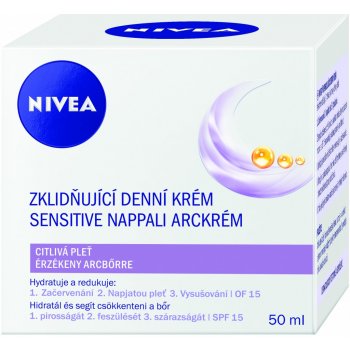 Nivea Sensitive zklidňující denní krém pro citlivou pleť Soothing Day Cream  50 ml od 130 Kč - Heureka.cz