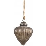 Clayre & Eef Zlatohnědá vintage skleněná vánoční ozdoba - 13*17 cm – Hledejceny.cz