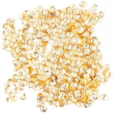 X Nails 3D kovové mušličky velké zlaté GOLDEN SHELL 30 ks – Hledejceny.cz