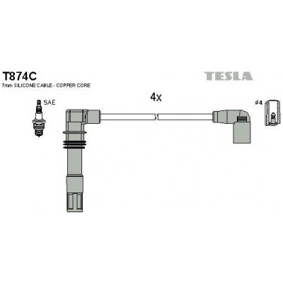 Sada kabelů pro zapalování TESLA T874C – Hledejceny.cz
