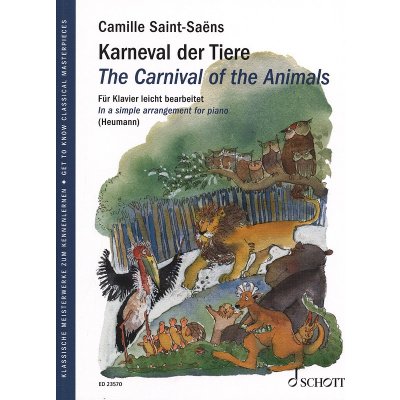 Camille Saint-Saëns The Carnival of the Animals Karneval zvířat noty na snadný klavír – Zbozi.Blesk.cz