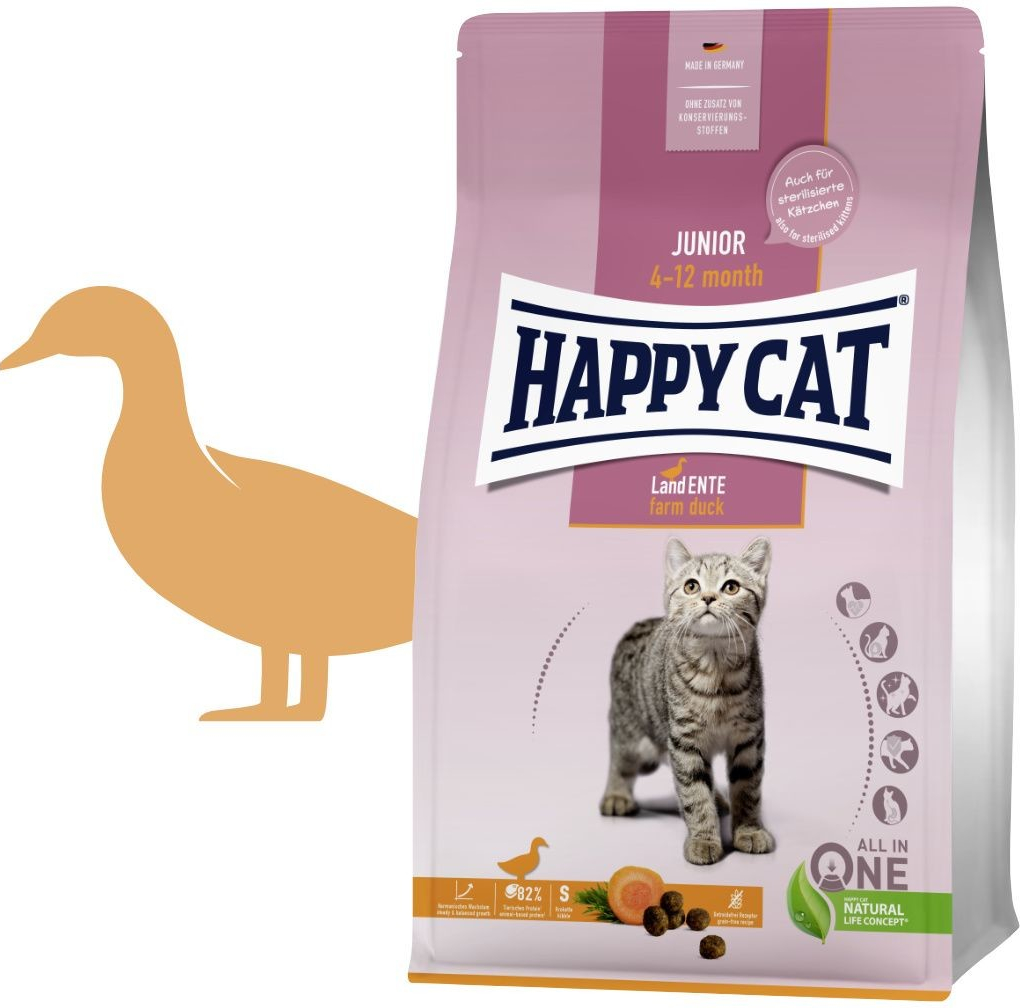 Happy Cat Junior Land Ente Kachna 1,3 kg