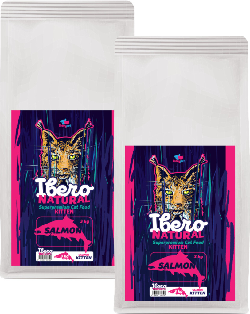 Ibero Natural Cat Kitten Salmon 2 x 3 kg