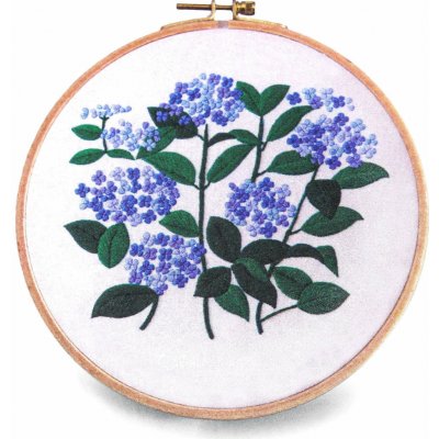Stoklasa Vyšívací sada s předtištěným motivem 940151/9 modré květiny s listy 15x22cm – Sleviste.cz