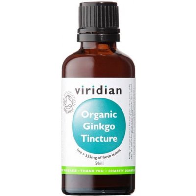 Viridian Ginkgo Biloba Tincture 50 ml Organic