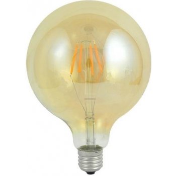 PremiumLED LED žárovka 4W G125 4xCOB Filament Retro Vintage Amber E27 320lm TEPLÁ bílá