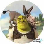 Jedlý tisk SHREK ● materiál: FONDÁNOVÝ DECORLIST ✴️, ● velikost: 5cm (20 ks / A4) ☝ – Hledejceny.cz