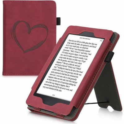 KW Mobile Nubuck Brushed Heart KW5567502 Pouzdro pro Amazon Kindle Paperwhite 1/2/3 Dark Red 4063004352939 – Zboží Mobilmania